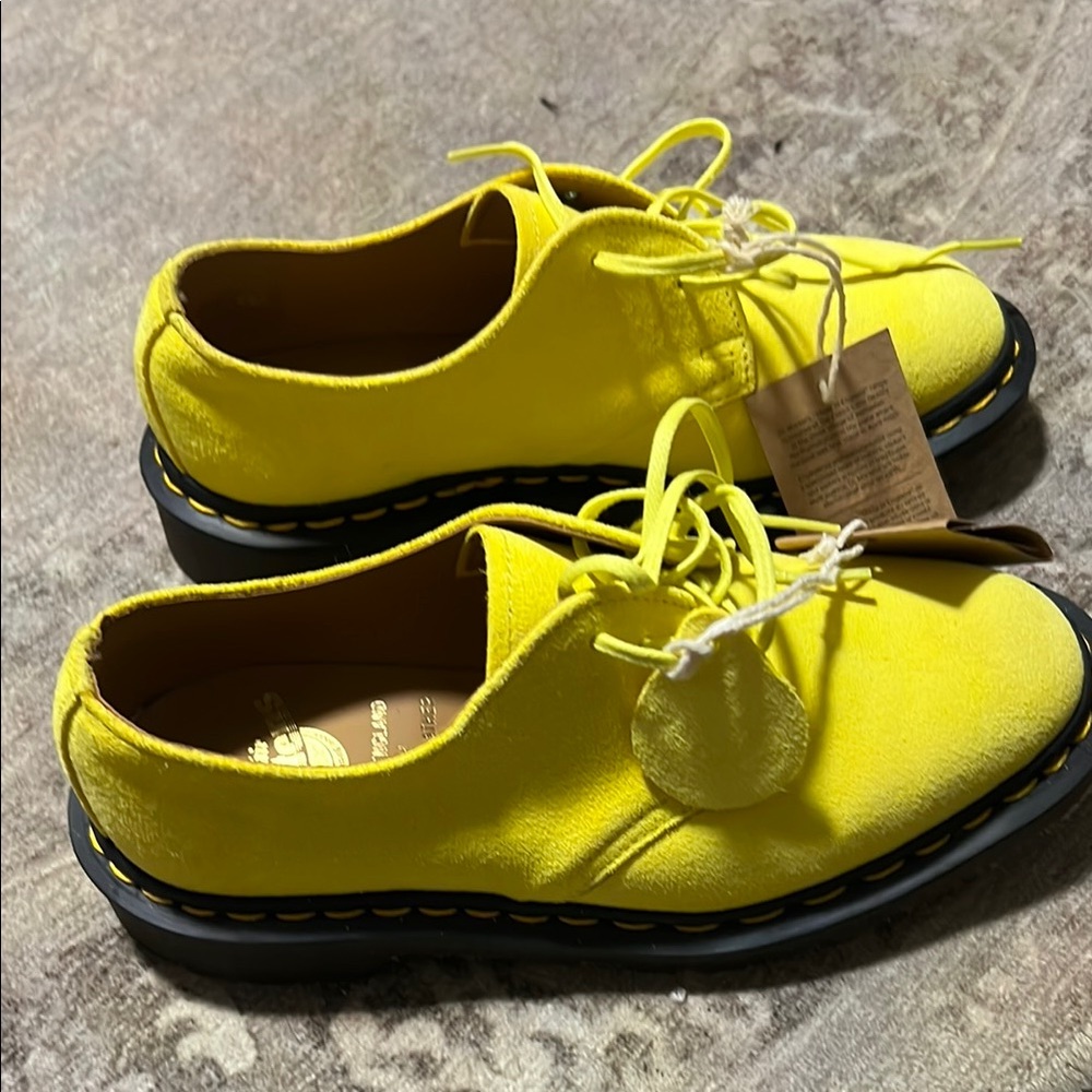 Bright Yellow suede  loafers by Dr. Martens size 5 women’s us